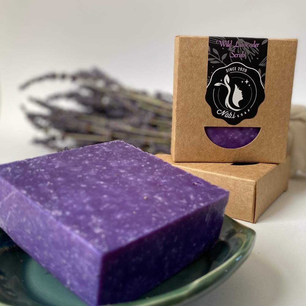 3 pack Wild Lavender Scrub Soap Bar - Handmade